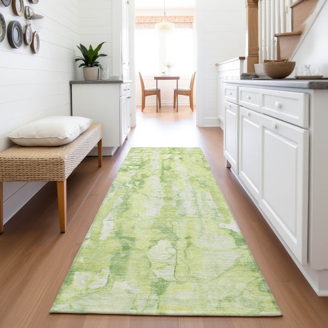 Addison Chantille ACN2120 Abstract Machine Made Transitional Lime Rug