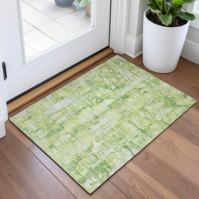 Addison Chantille ACN2120 Abstract Machine Made Transitional Lime Rug