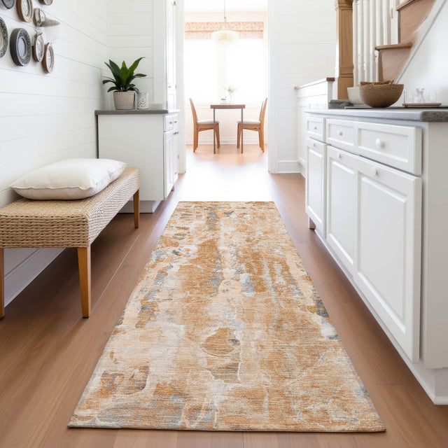 Addison Chantille ACN2120 Abstract Machine Made Transitional Orange Rug