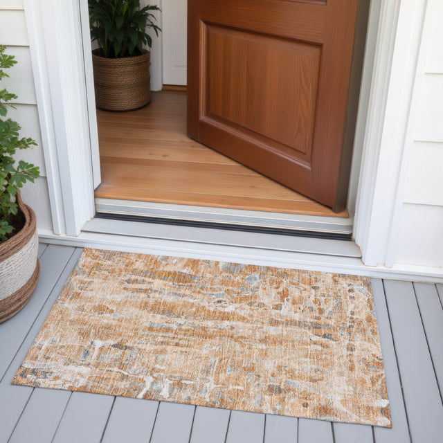 Addison Chantille ACN2120 Abstract Machine Made Transitional Orange Rug