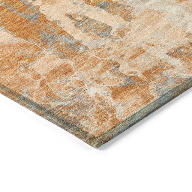 Addison Chantille ACN2120 Abstract Machine Made Transitional Orange Rug