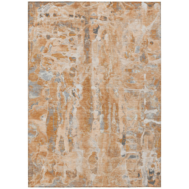 Addison Chantille ACN2120 Abstract Machine Made Transitional Orange Rug