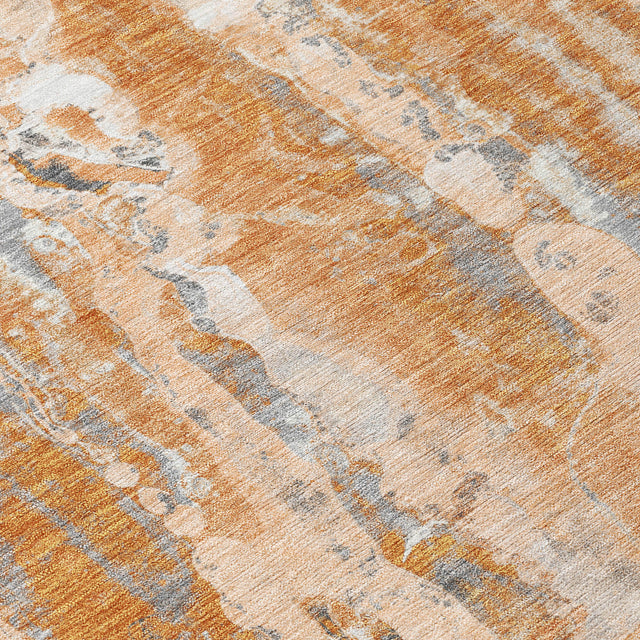Addison Chantille ACN2120 Abstract Machine Made Transitional Orange Rug