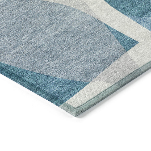 Addison Chantille ACN2121 Blocks Machine Made Transitional Denim Rug