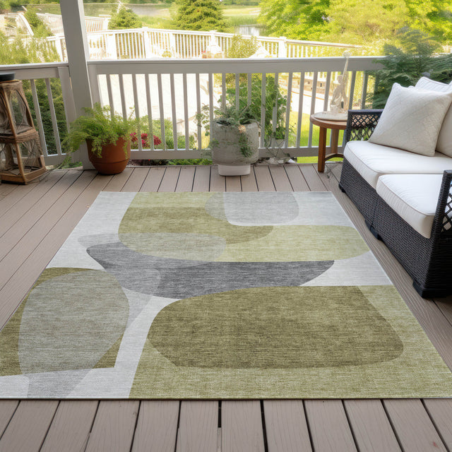 Addison Chantille ACN2121 Blocks Machine Made Transitional Fern Rug