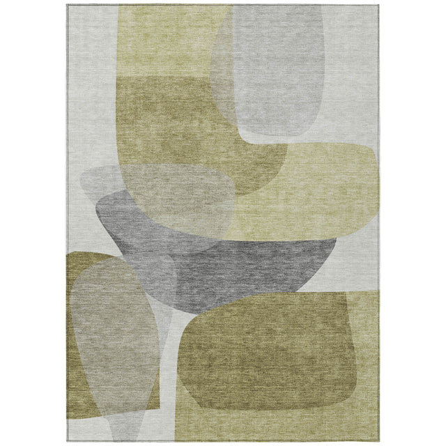 Addison Chantille ACN2121 Blocks Machine Made Transitional Fern Rug