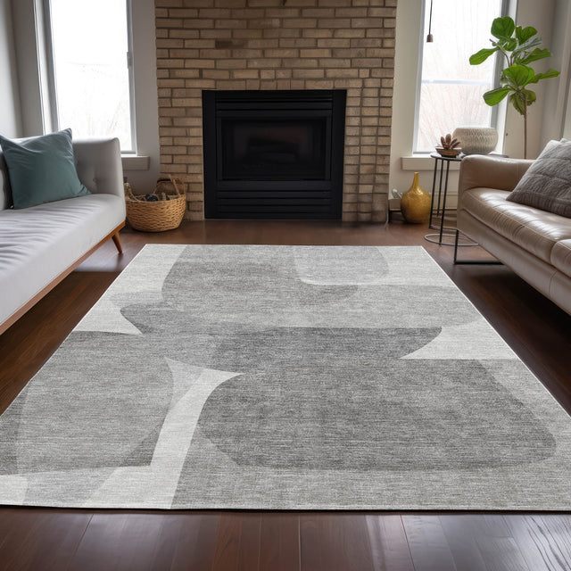 Addison Chantille ACN2121 Blocks Machine Made Transitional Linen Rug
