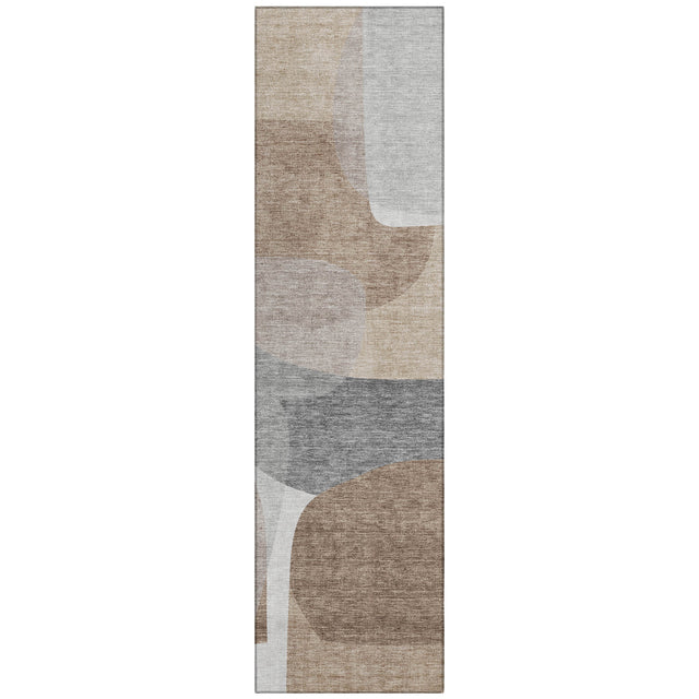 Addison Chantille ACN2121 Blocks Machine Made Transitional Mocha Rug