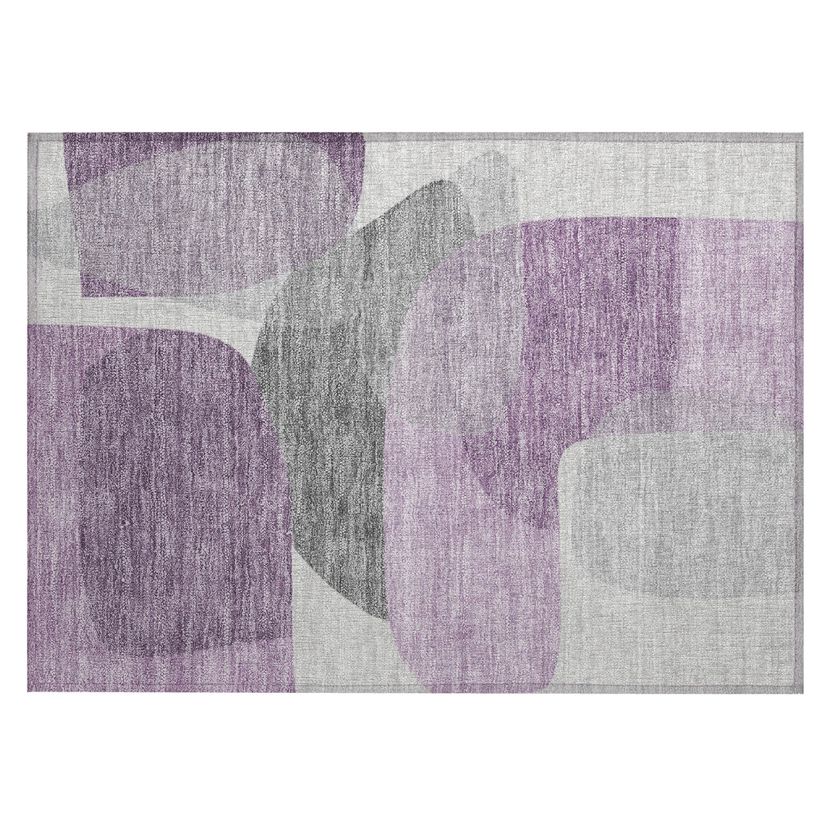 Addison Chantille ACN2121 Blocks Machine Made Transitional Purple Rug