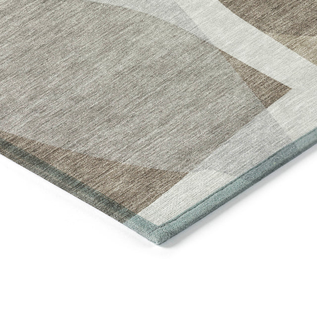 Addison Chantille ACN2121 Blocks Machine Made Transitional Taupe Rug