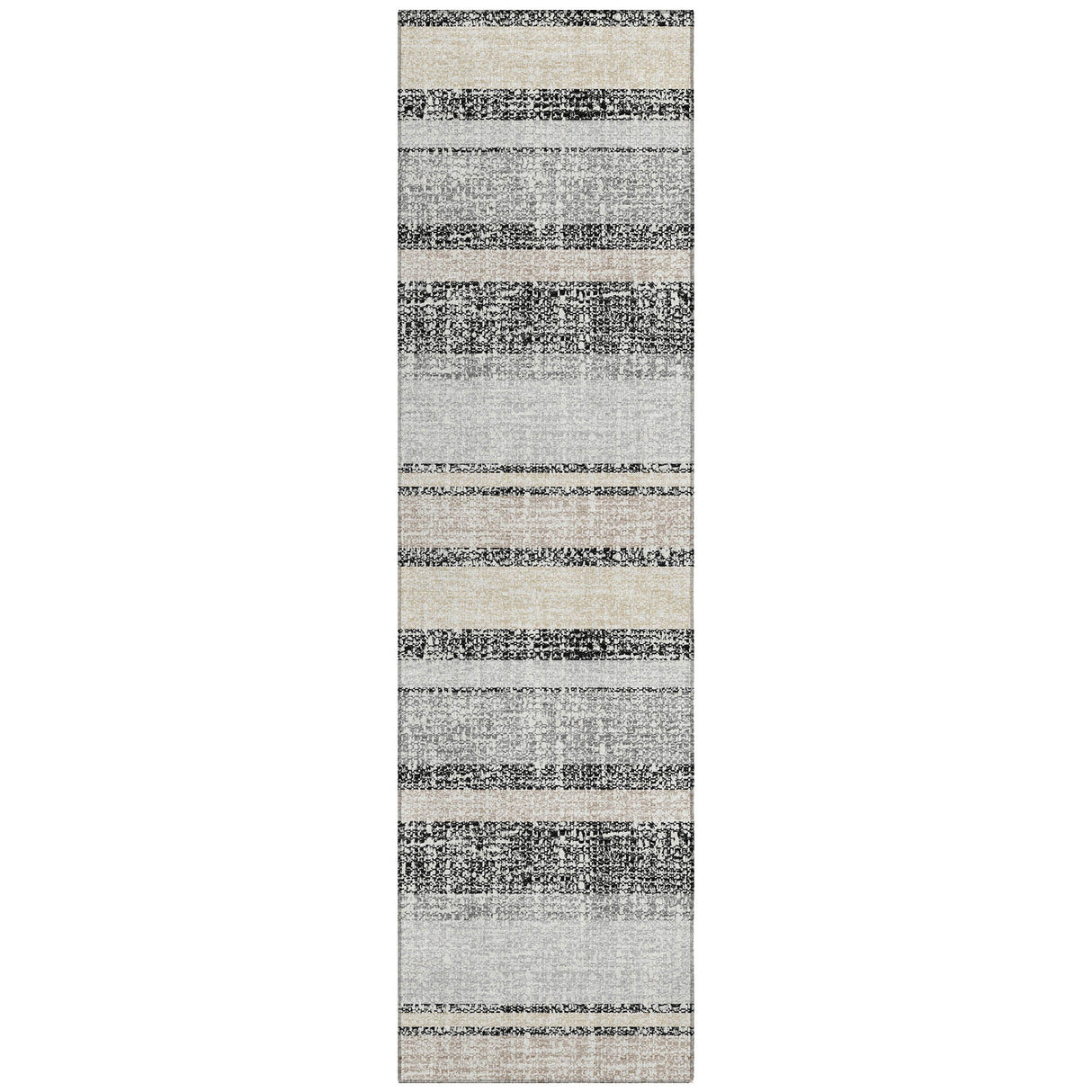 Addison Chantille ACN2122 Stripes Machine Made Transitional Black Rug