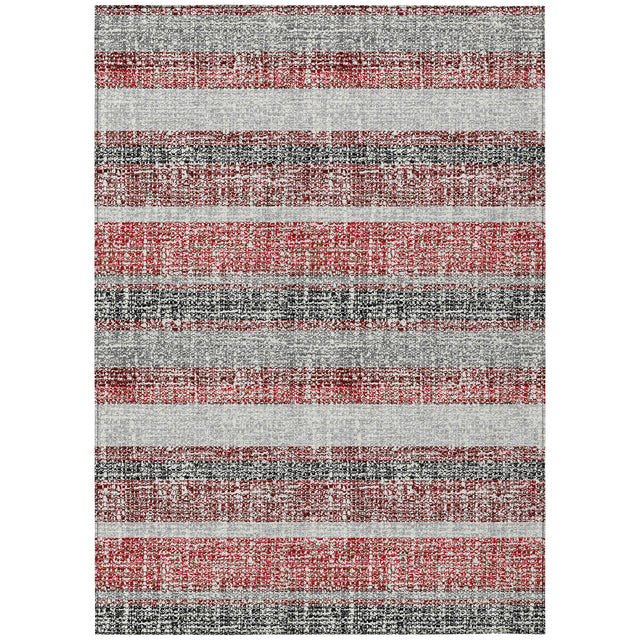 Addison Chantille ACN2122 Stripes Machine Made Transitional Burgundy Rug