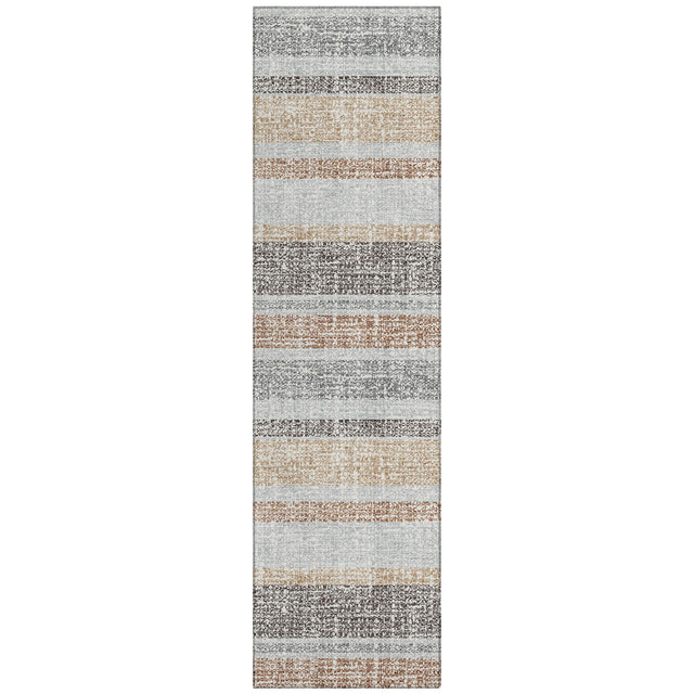 Addison Chantille ACN2122 Stripes Machine Made Transitional Gray Rug