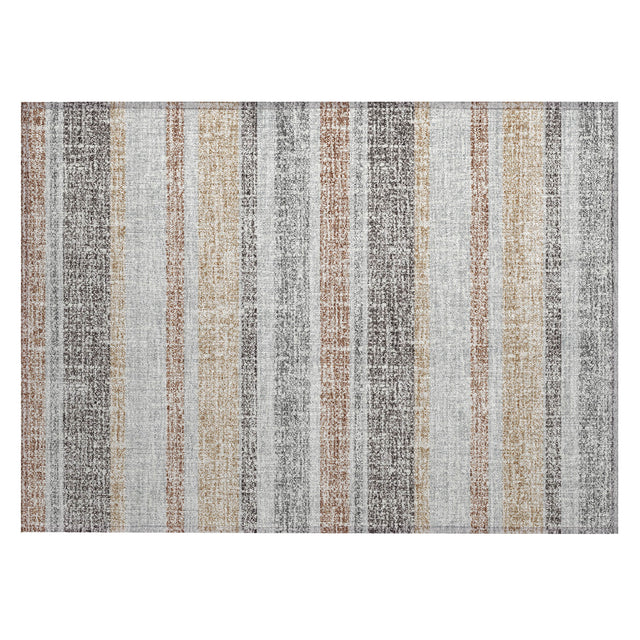 Addison Chantille ACN2122 Stripes Machine Made Transitional Gray Rug