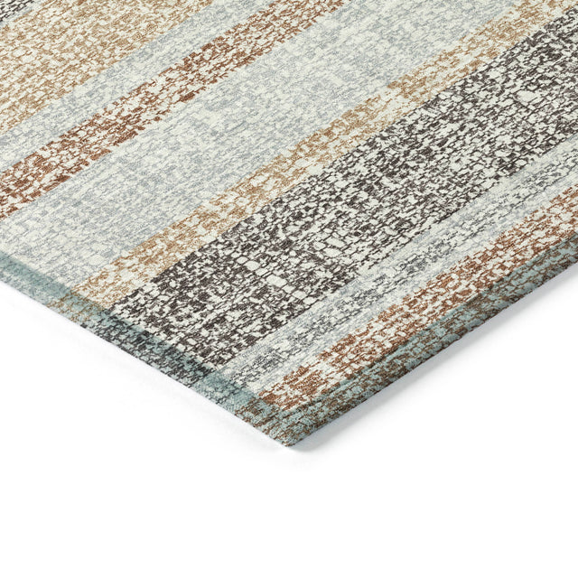 Addison Chantille ACN2122 Stripes Machine Made Transitional Gray Rug