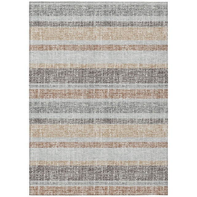 Addison Chantille ACN2122 Stripes Machine Made Transitional Gray Rug