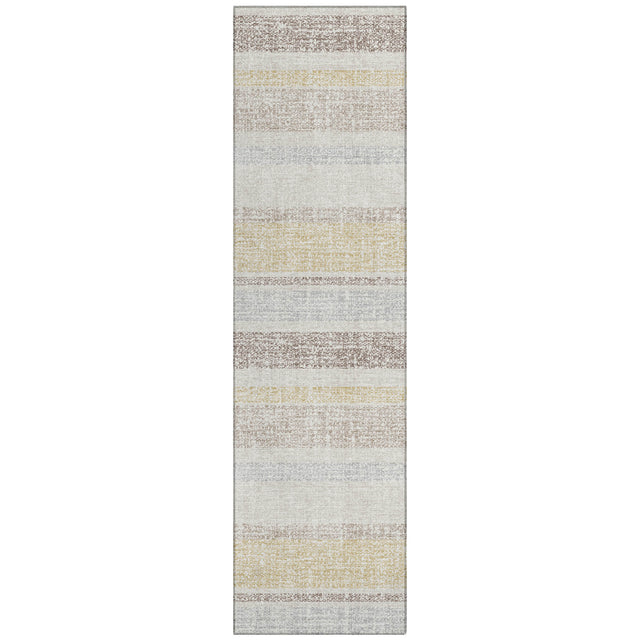 Addison Chantille ACN2122 Stripes Machine Made Transitional Ivory Rug