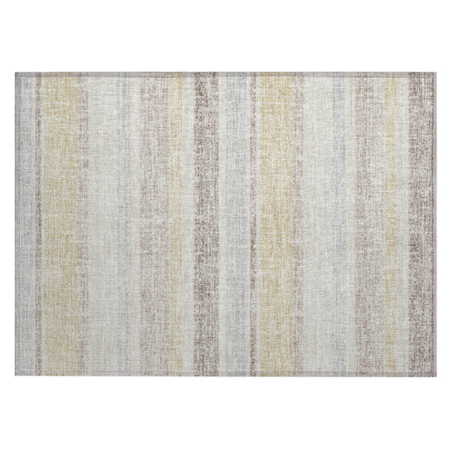 Addison Chantille ACN2122 Stripes Machine Made Transitional Ivory Rug