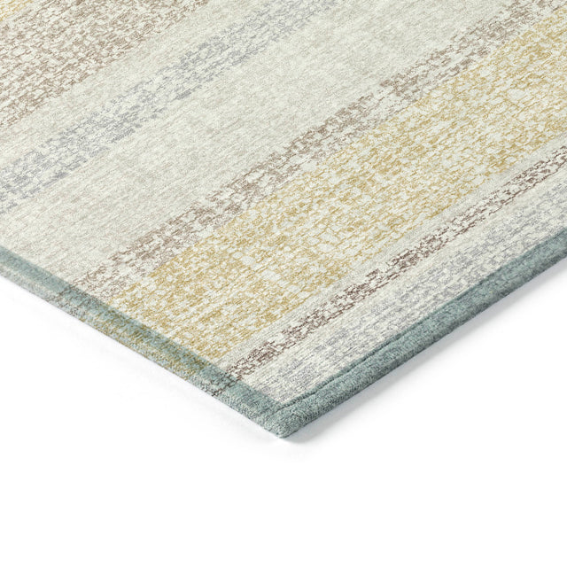 Addison Chantille ACN2122 Stripes Machine Made Transitional Ivory Rug