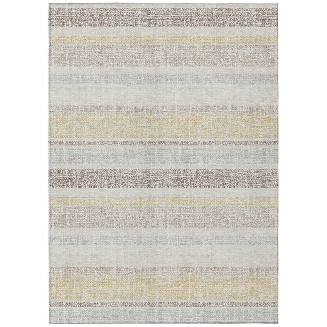 Addison Chantille ACN2122 Stripes Machine Made Transitional Ivory Rug