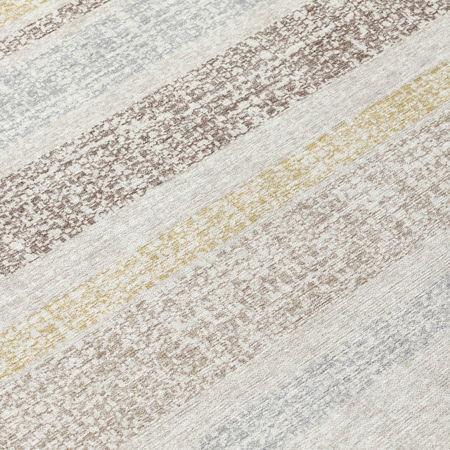 Addison Chantille ACN2122 Stripes Machine Made Transitional Ivory Rug