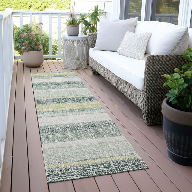 Addison Chantille ACN2122 Stripes Machine Made Transitional Seafoam Rug