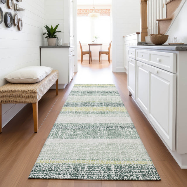 Addison Chantille ACN2122 Stripes Machine Made Transitional Seafoam Rug