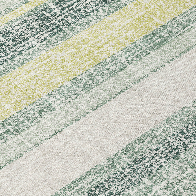 Addison Chantille ACN2122 Stripes Machine Made Transitional Seafoam Rug
