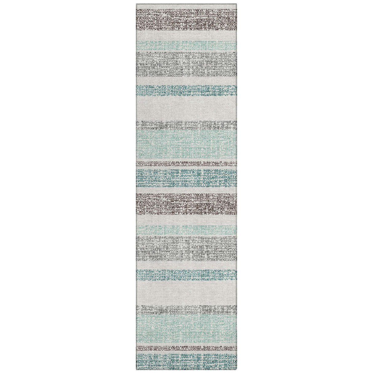 Addison Chantille ACN2122 Stripes Machine Made Transitional Teal Rug