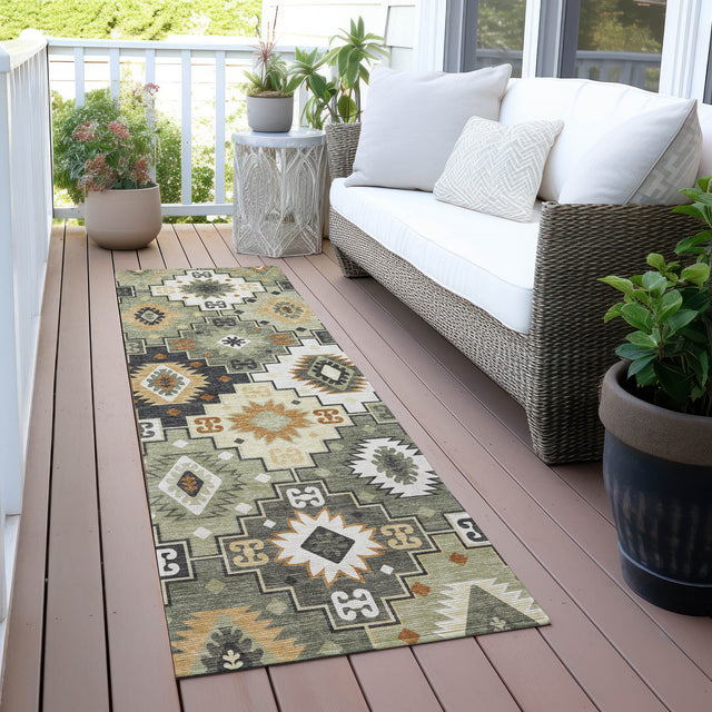 Addison Chantille ACN2123 Ethnic Machine Made Transitional Fern Rug