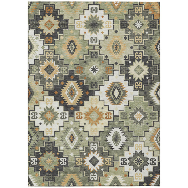 Addison Chantille ACN2123 Ethnic Machine Made Transitional Fern Rug