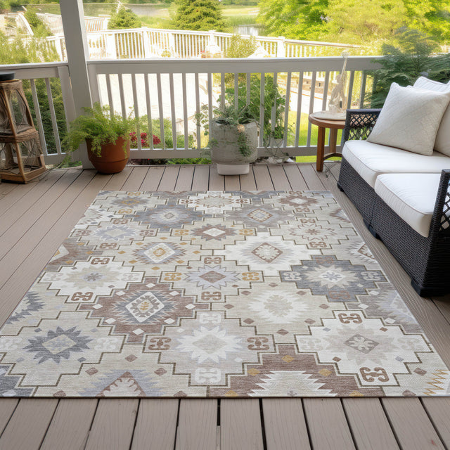 Addison Chantille ACN2123 Ethnic Machine Made Transitional Ivory Rug