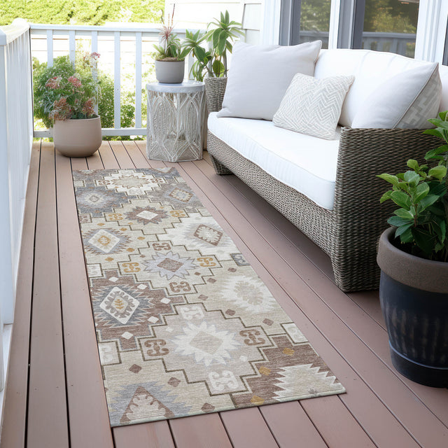 Addison Chantille ACN2123 Ethnic Machine Made Transitional Ivory Rug