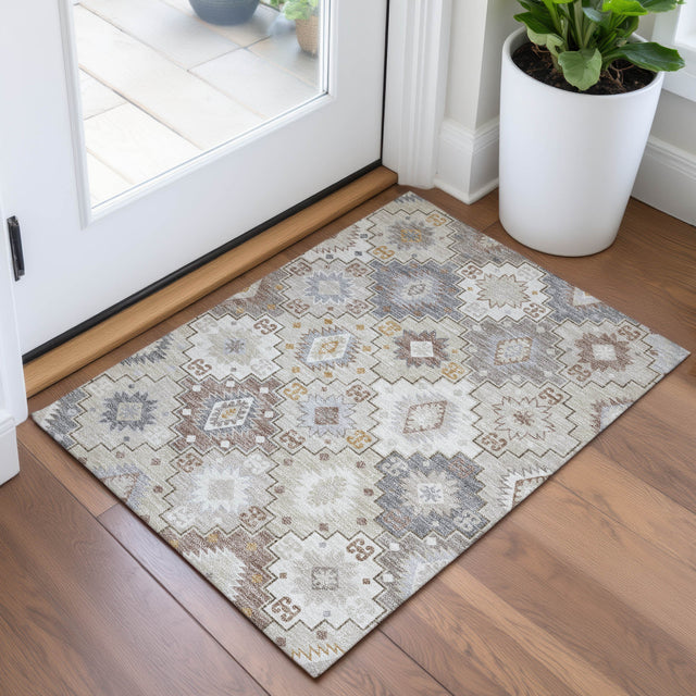 Addison Chantille ACN2123 Ethnic Machine Made Transitional Ivory Rug