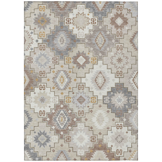 Addison Chantille ACN2123 Ethnic Machine Made Transitional Ivory Rug