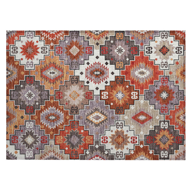 Addison Chantille ACN2123 Ethnic Machine Made Transitional Paprika Rug