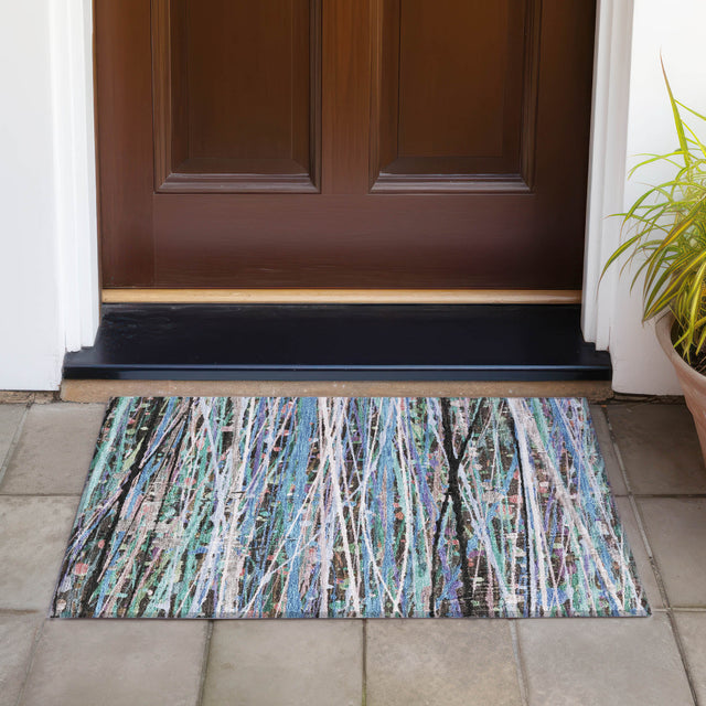 Addison Chantille ACN2125 Stripes Machine Made Transitional Blue Rug