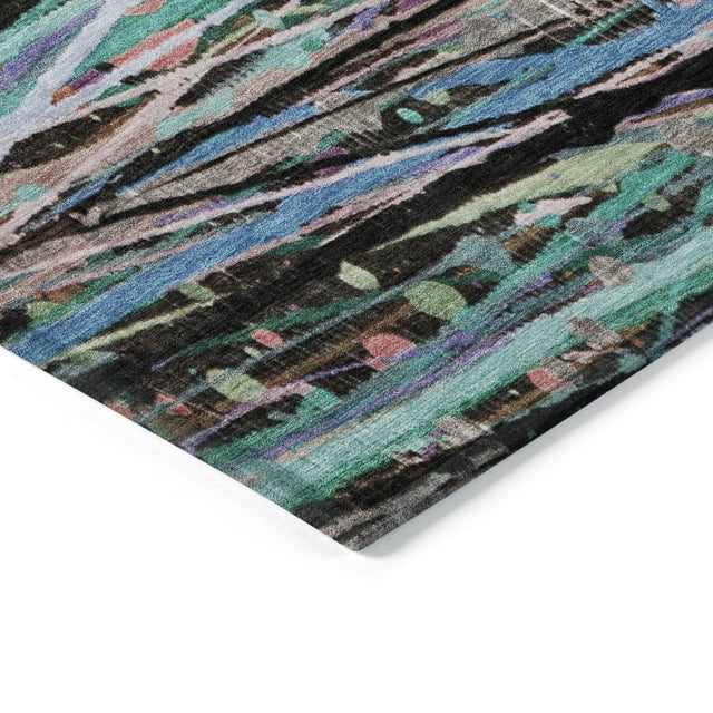 Addison Chantille ACN2125 Stripes Machine Made Transitional Blue Rug