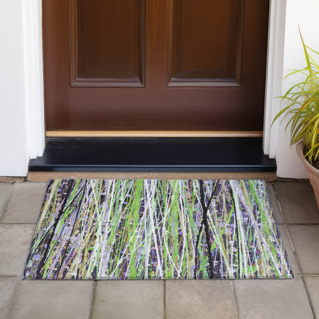 Addison Chantille ACN2125 Stripes Machine Made Transitional Green Rug