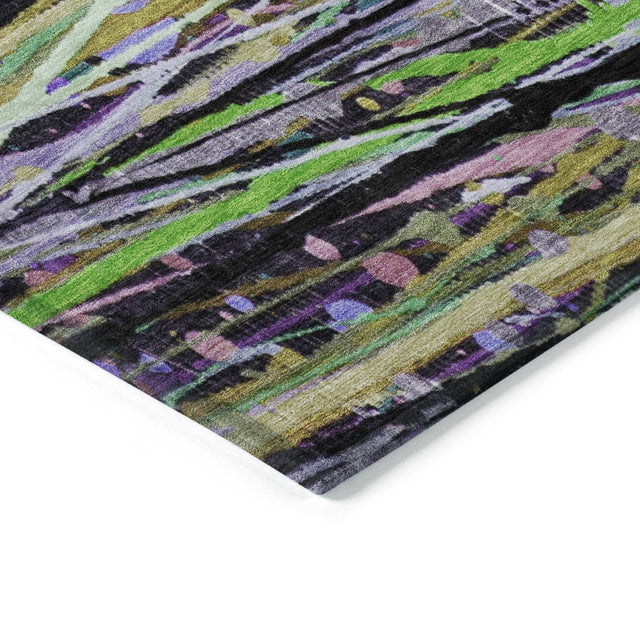 Addison Chantille ACN2125 Stripes Machine Made Transitional Green Rug