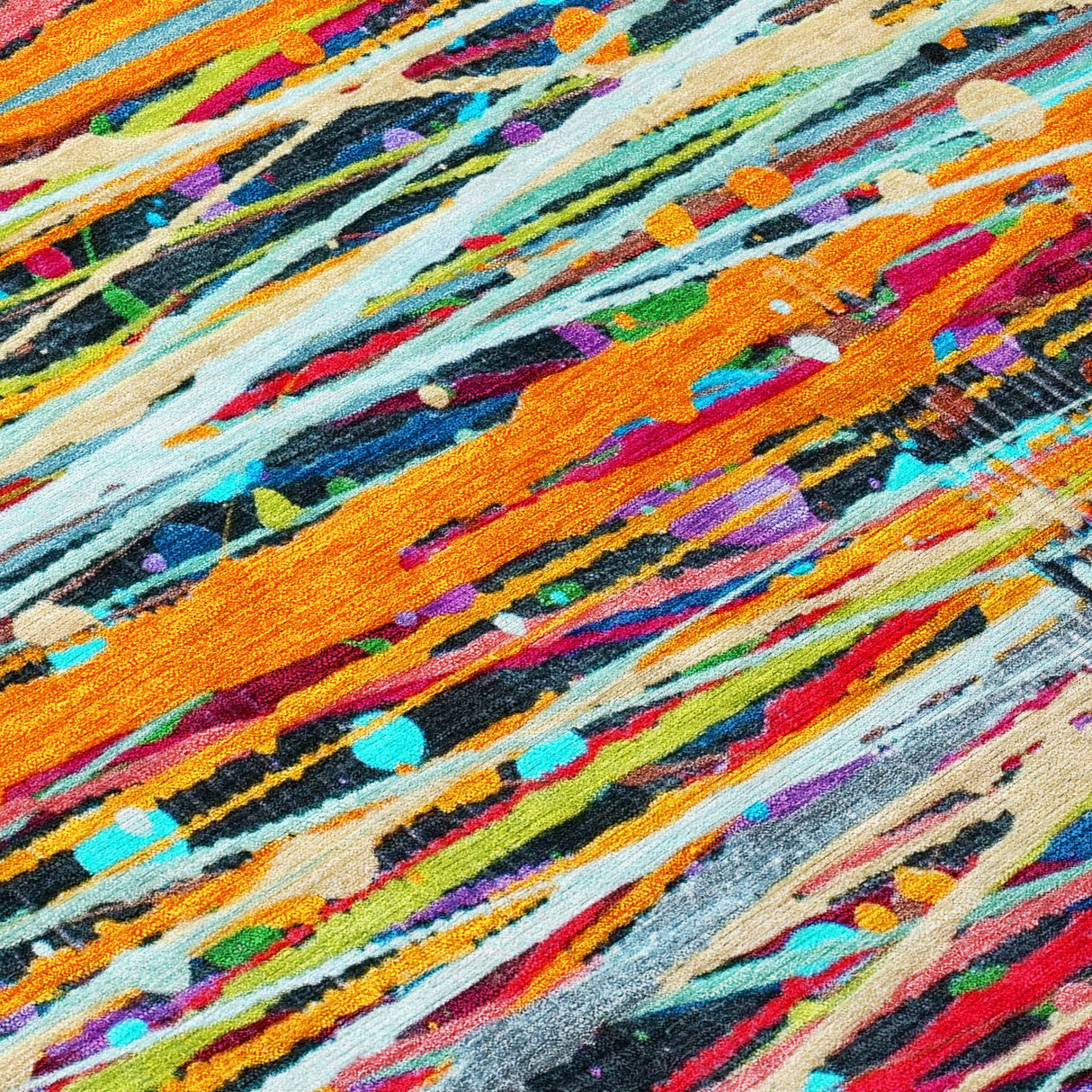 Addison Chantille ACN2125 Stripes Machine Made Transitional Orange Rug