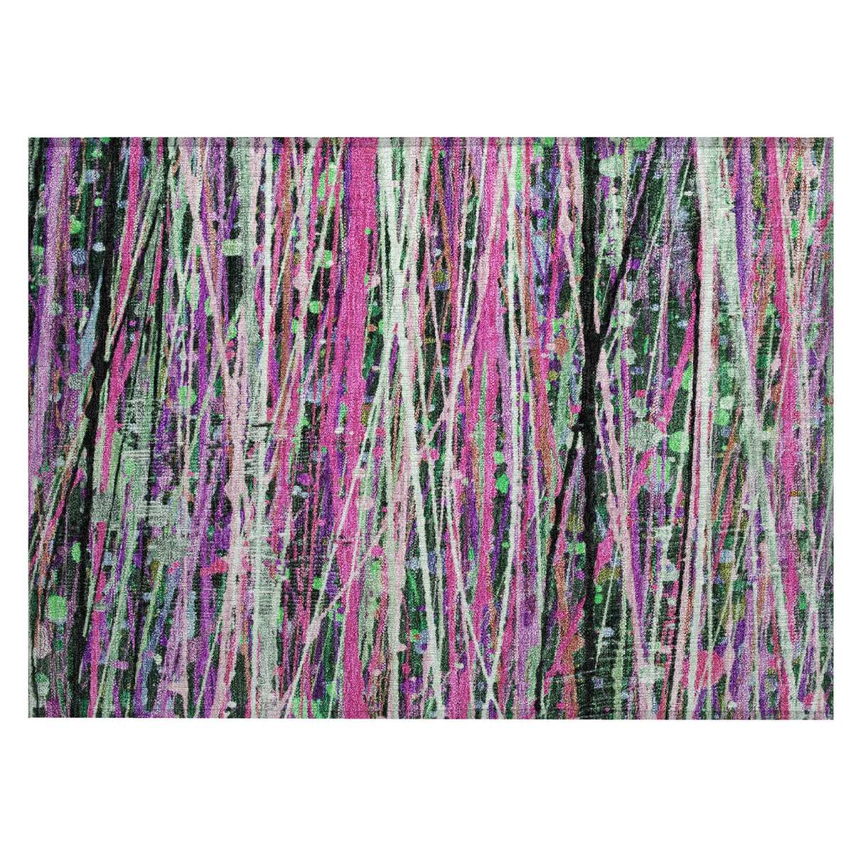 Addison Chantille ACN2125 Stripes Machine Made Transitional Pink Rug