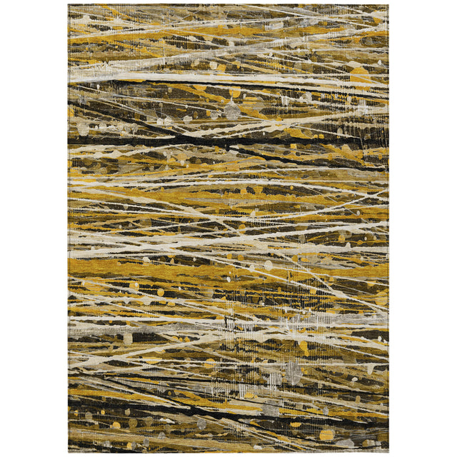 Addison Chantille ACN2126 Stripes Machine Made Transitional Brown Rug