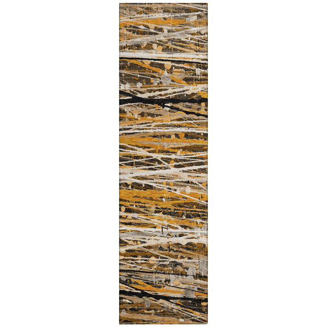 Addison Chantille ACN2126 Stripes Machine Made Transitional Copper Rug