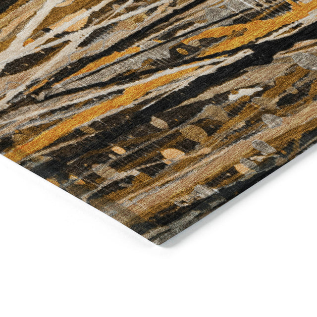 Addison Chantille ACN2126 Stripes Machine Made Transitional Copper Rug