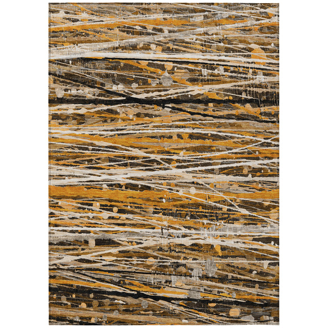 Addison Chantille ACN2126 Stripes Machine Made Transitional Copper Rug