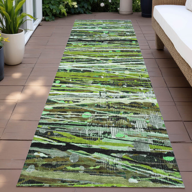 Addison Chantille ACN2126 Stripes Machine Made Transitional Green Rug