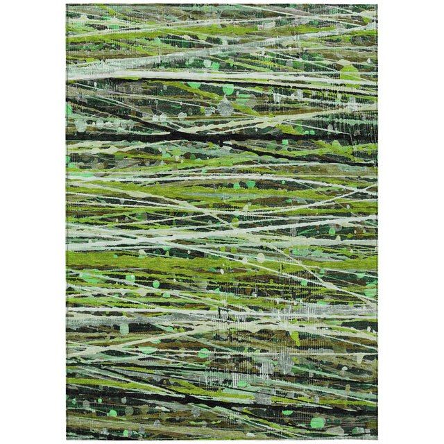 Addison Chantille ACN2126 Stripes Machine Made Transitional Green Rug
