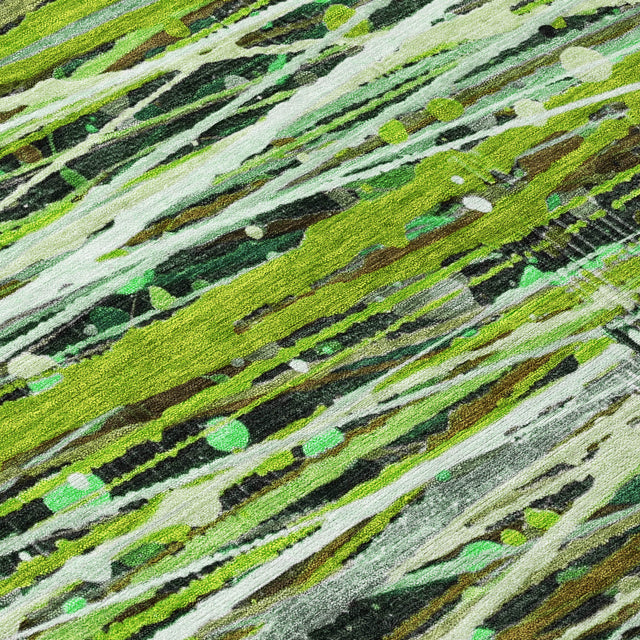 Addison Chantille ACN2126 Stripes Machine Made Transitional Green Rug