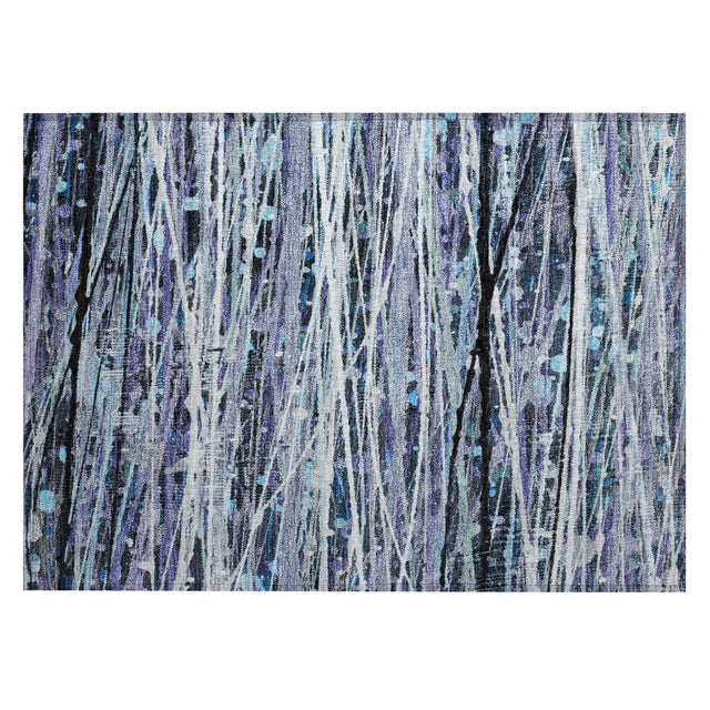 Addison Chantille ACN2126 Stripes Machine Made Transitional Purple Rug